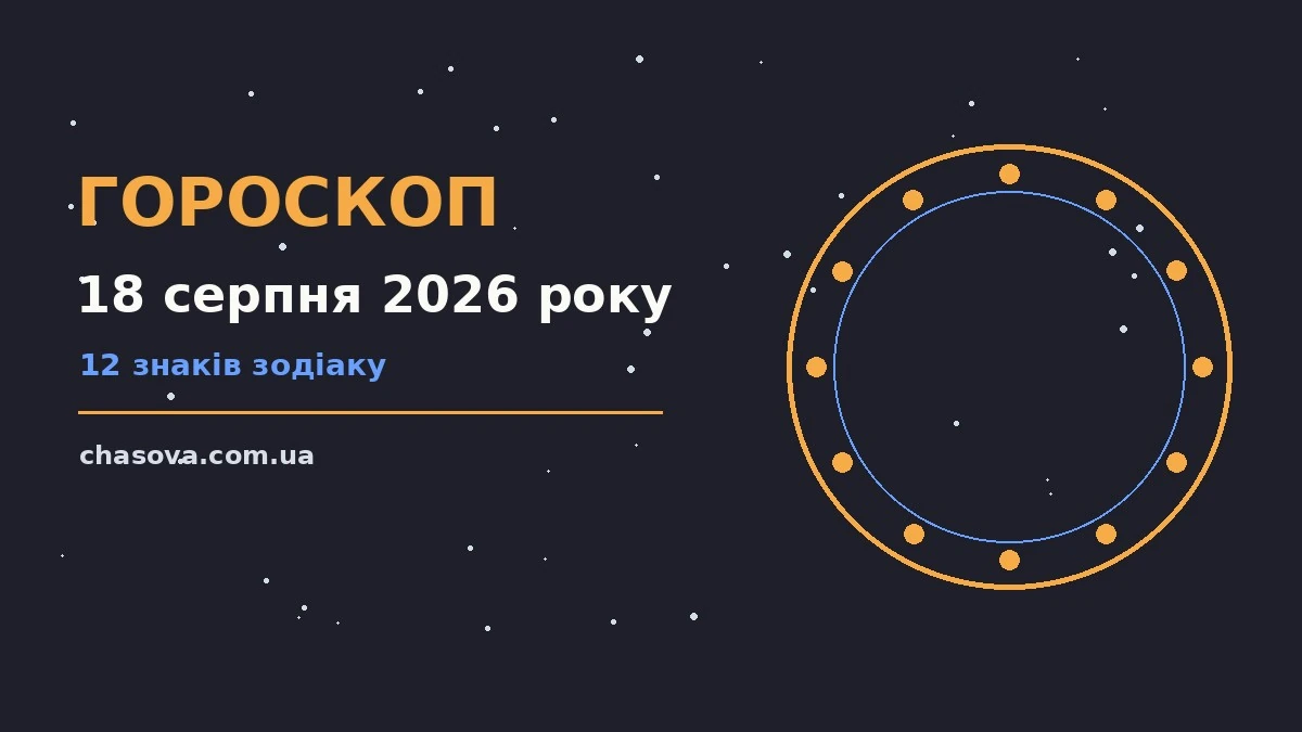 Гороскоп на 18 серпня 2026 року: час рішень для всіх знаків про фінанси та особисте життя