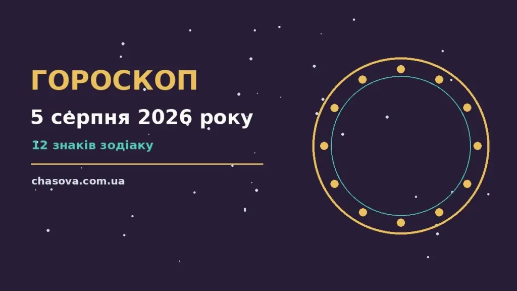Зоряне небо над містом у передсвітанкових барвах як символ гороскопу на 5 серпня 2026 року
