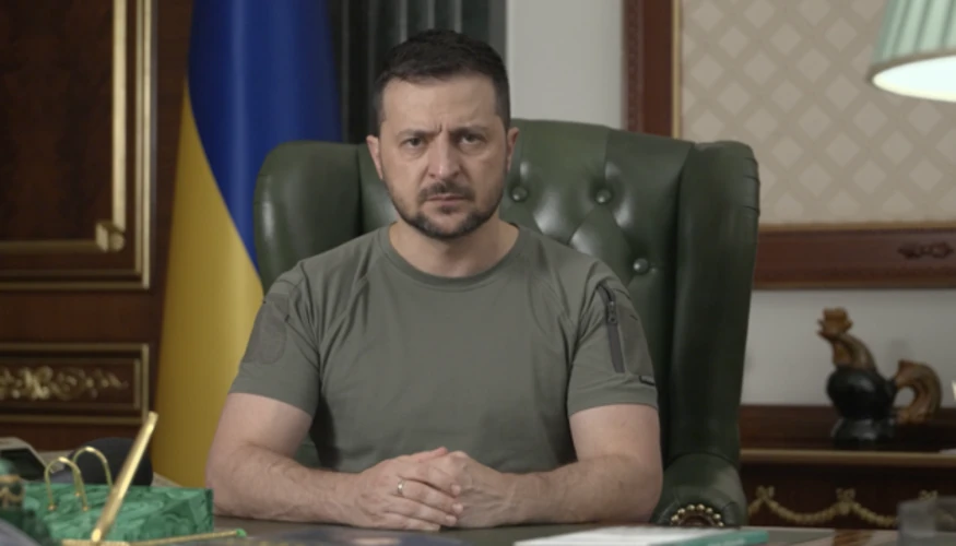 Володимир Зеленський під час відеозвернення (кадр відео Офісу президента України)