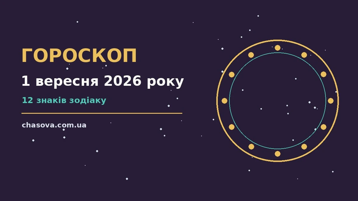 Гороскоп на 1 вересня 2026 року: час рішень для всіх знаків про фінанси та особисте життя