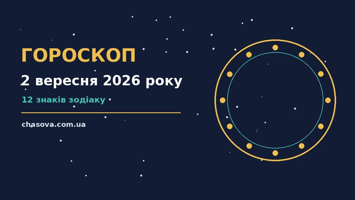 Гороскоп на 2 вересня 2026 року: час рішень для всіх знаків про фінанси та особисте життя