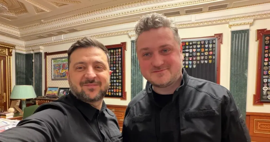 Володимир Зеленський та Андрій Коваленко під час робочої зустрічі
