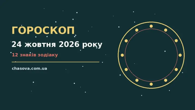 Астрологічний гороскоп на 24 жовтня 2026 року, знаки Зодіаку, фінанси та поради дня