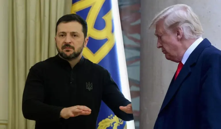 Володимир Зеленський та Дональд Трамп під час переговорів щодо санкцій проти компаній із РФ та Китаю у зв'язку з розробкою